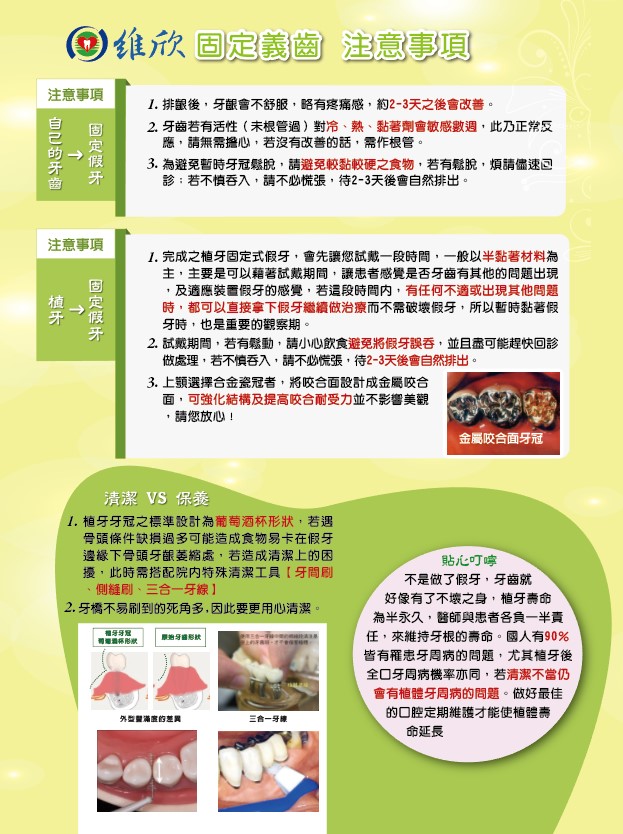 維欣牙醫診所的衛教資訊圖片